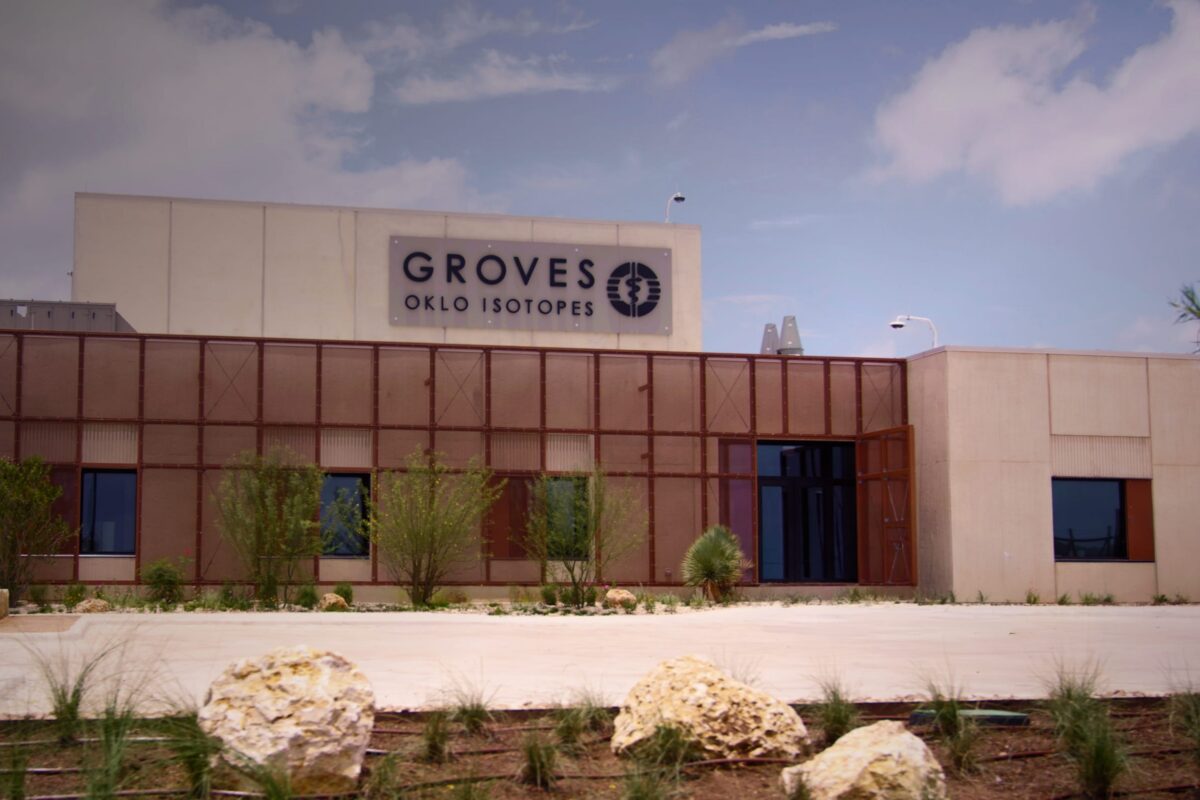Site du réacteur d'essai Groves d'Oklo. Cette unité pilote sert de démonstrateur pour l'activité de production d'isotopes de l'entreprise américaine.